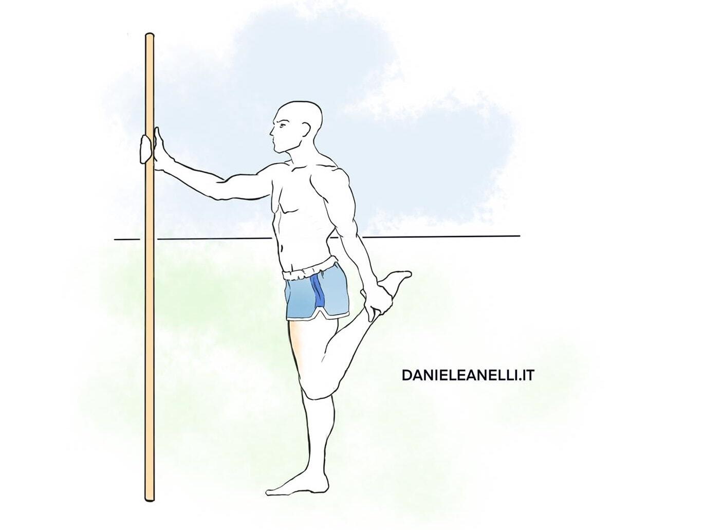 Stretching quadricipite fallo ovunque Personal trainer Milano